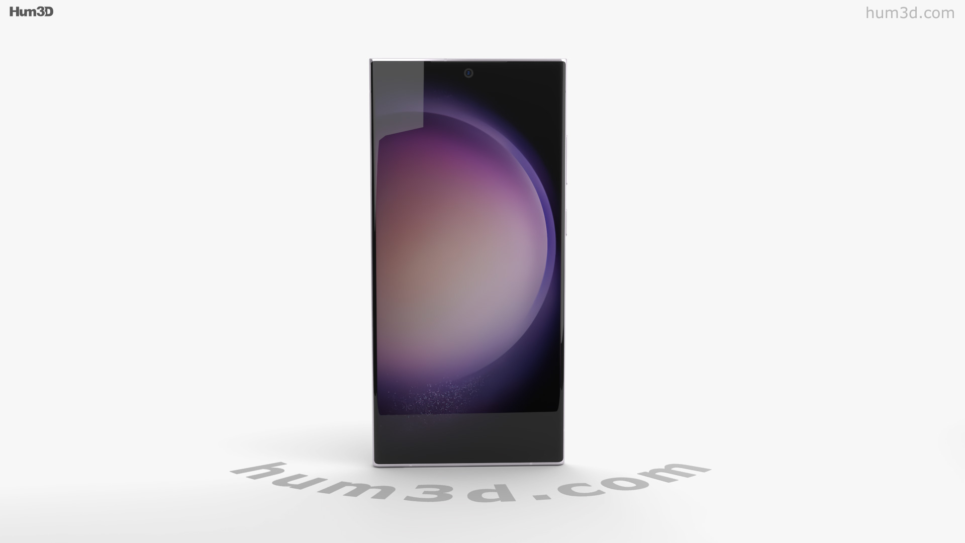 Samsung Galaxy S23 Ultra Lavender 3Dモデルの360ビュー-Hum3Dストア